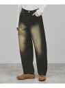 【SALE/40%OFF】バレルデニムパンツ tk.TAKEO KIKUCHI ティーケータケオキクチ パンツ ジーンズ・デニムパンツ ブラック ブルー【RBA...
