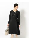 【SALE/20%OFF】【S-3L】サイドプリーツワンピース SHOO・LA・RUE シューラルー ワンピース・ドレス その他のワンピース・ドレス ブラック【...
