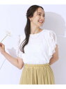 【SALE/60%OFF】【無理せずキレイ】ブラウス見え お袖フリルレーストップス SHOO・LA・RUE シューラルー トップス カットソー・Tシャツ ホワイ...