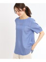 【SALE/20%OFF】【夏SALE/マシンウォッシュ可】デニム調プルオーバーブラウス Reflect リフレクト トップス シャツ・ブラウス ネイビー ブル...