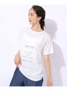 【SALE/50%OFF】【洗える】インしない派さんの 重ねチュールプリントTシャツ SHOO・LA・RUE シューラルー トップス カットソー・Tシャツ ブル...