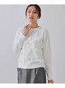 【SALE/20%OFF】フラワーモチーフニット【洗濯機洗い可】 OPAQUE.CLIP オペークドットクリップ トップス ニット ネイビー ホワイト グレー【...