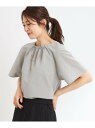 【SALE/30%OFF】【夏SALE/UVカット/接触冷感/マシンウォッシュ可/吸水速乾/セットアップ可/夏の通勤におすすめ】ネックギャザータックブラウス R...
