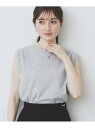 【SALE/20%OFF】タックノースリーブニット【洗濯機洗い可/UVケア/抗ピル】 index インデックス トップス カットソー・Tシャツ ブルー ブラック...