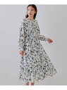 【SALE/20%OFF】ぼかしフラワープリントワンピース【洗濯機洗い可】 OPAQUE.CLIP オペークドットクリップ ワンピース・ドレス その他のワンピー...