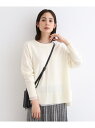 【SALE/50%OFF】【カシミヤ混/洗える/リラックス】ワイドシルエットニット INDIVI インディヴィ トップス ニット グレー オレンジ ブラック ホ...