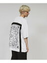 【SALE/45%OFF】バンダナ キリカエTシャツ tk.TAKEO KIKUCHI ティーケータケオキクチ トップス カットソー・Tシャツ ブルー ブラック...