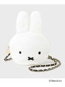 【miffyコラボ】フェイス型2WAYキラキラミニショルダーバッグ OPAQUE.CLIP オペークドットクリップ バッグ ショルダーバッグ ホワイト ブラック...
