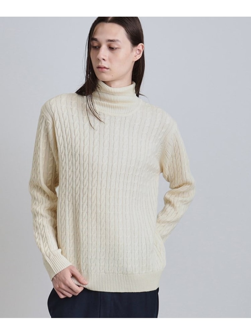 【SALE／40%OFF】ケーブルタートルニット tk.TAKEO KIKUCHI ティーケータケオキクチ トップス ニット グレー ブラウン ブラック ホワイト【RBA_E】【送料無料】[Rakuten Fashion]のサムネイル