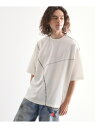 【SALE/50%OFF】ハンドステッチスイッチカットソー tk.TAKEO KIKUCHI ティーケータケオキクチ トップス カットソー・Tシャツ ブラック ...