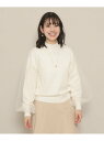 【SALE/30%OFF】【ボリューム袖/やわらかな着心地/もちもち素材】チュール袖ニット ITS' DEMO イッツデモ トップス ニット ピンク ブルー ホ...