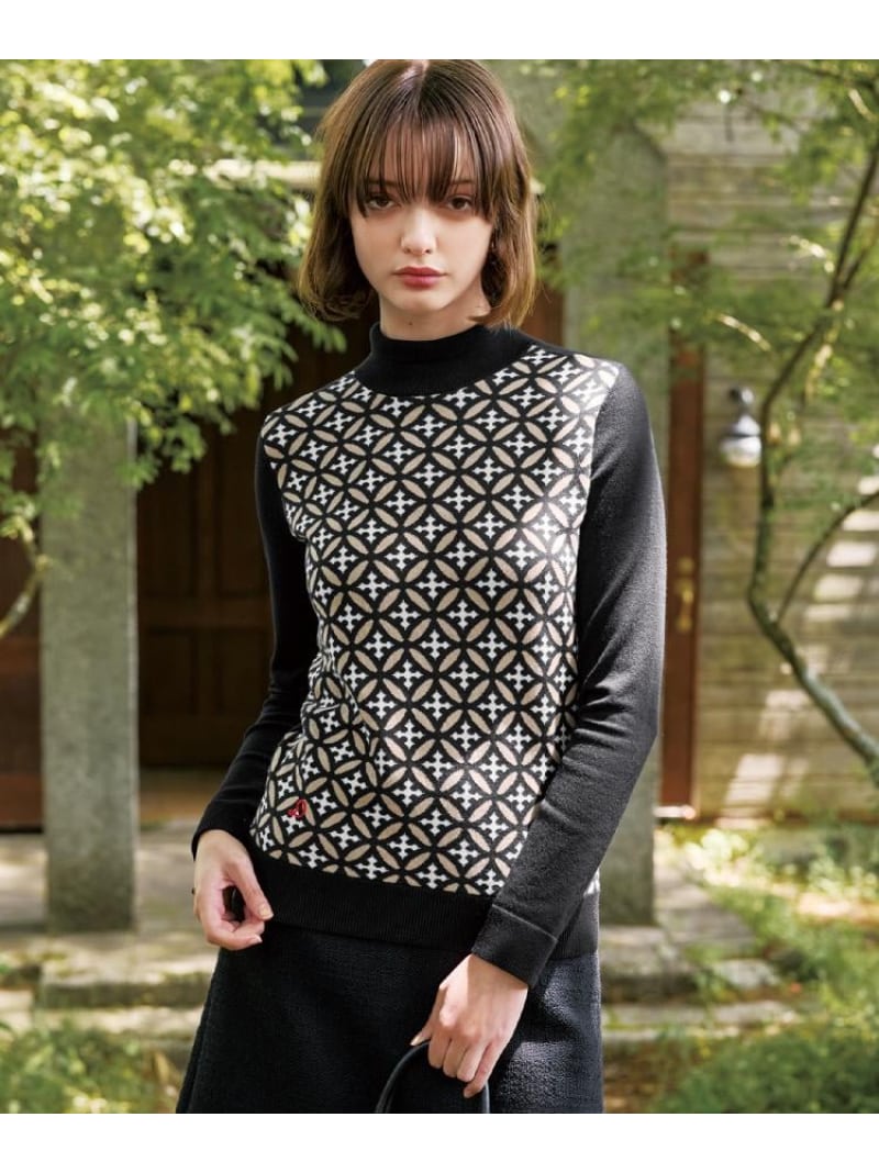 【SALE／5%OFF】オーバーラップサークルタートルネック DRESSTERIOR ドレステリア トップス ニット ベージュ【RBA_E】【送料無料】[Rakuten Fashion]のサムネイル