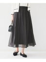 【SALE/60%OFF】【後ろウエストゴム/洗える】シアーローンロングスカート UNTITLED アンタイトル スカート ロング・マキシスカート ベージュ グ...