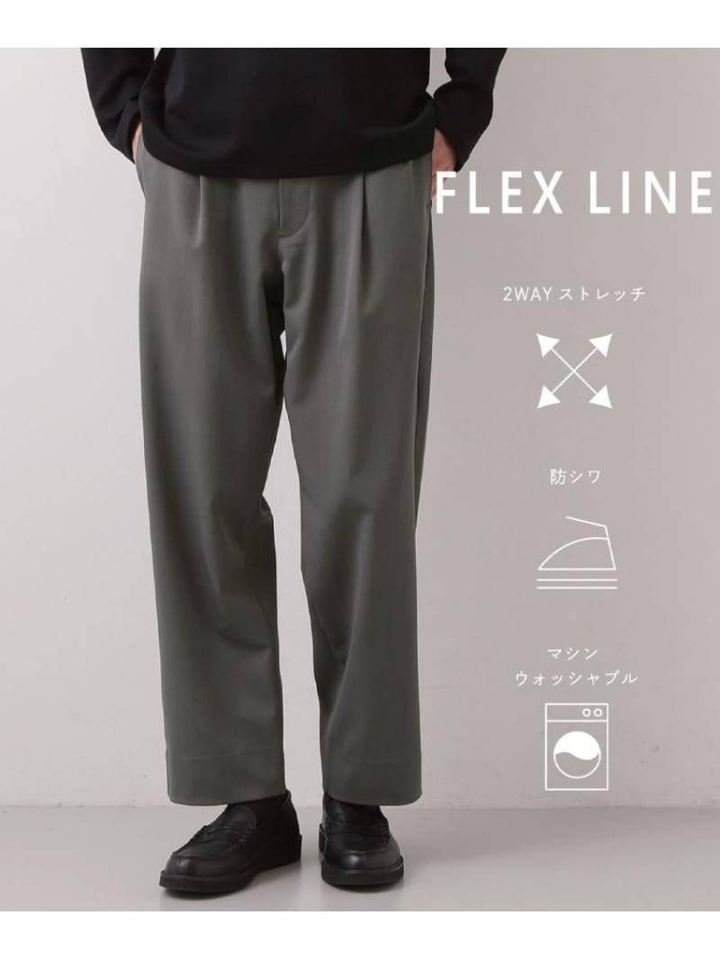 【SALE／20 OFF】FLEX LINE セミワイドイージーパンツ ストレッチ/防シワ/マシンウォッシャブル/セットアップ可 THE SHOP TK ザ ショップ ティーケー パンツ その他のパンツ ベージュ グレー ブラック【RBA_E】【送料無料】 Rakuten Fashion