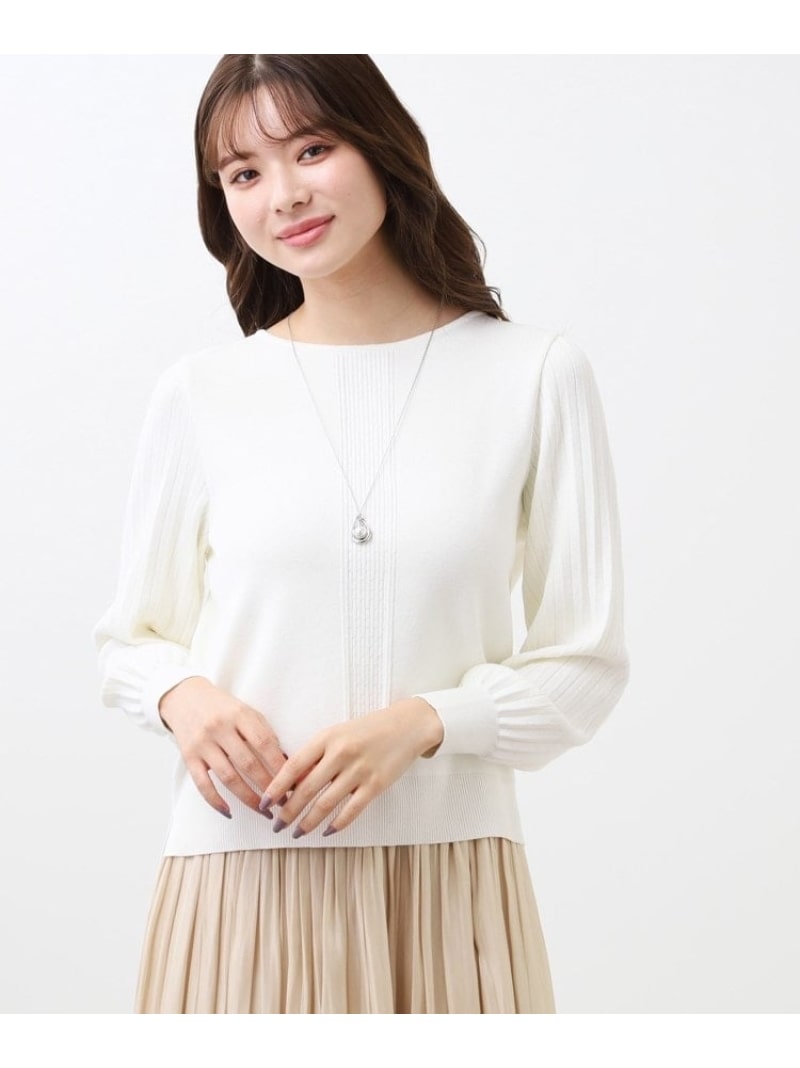 【大人気ニットに新色登場!マイカラニット+/WEB限定カラーあり/マシンウォッシュ可/選べる19色】プリーツスリーブニット Reflect リフレクト トップス ニット ホワイト グレー グリーン イエロー レッド オレンジ ピンク パープル【先行予約】*【送料無料】[Rakuten Fashion]のサムネイル