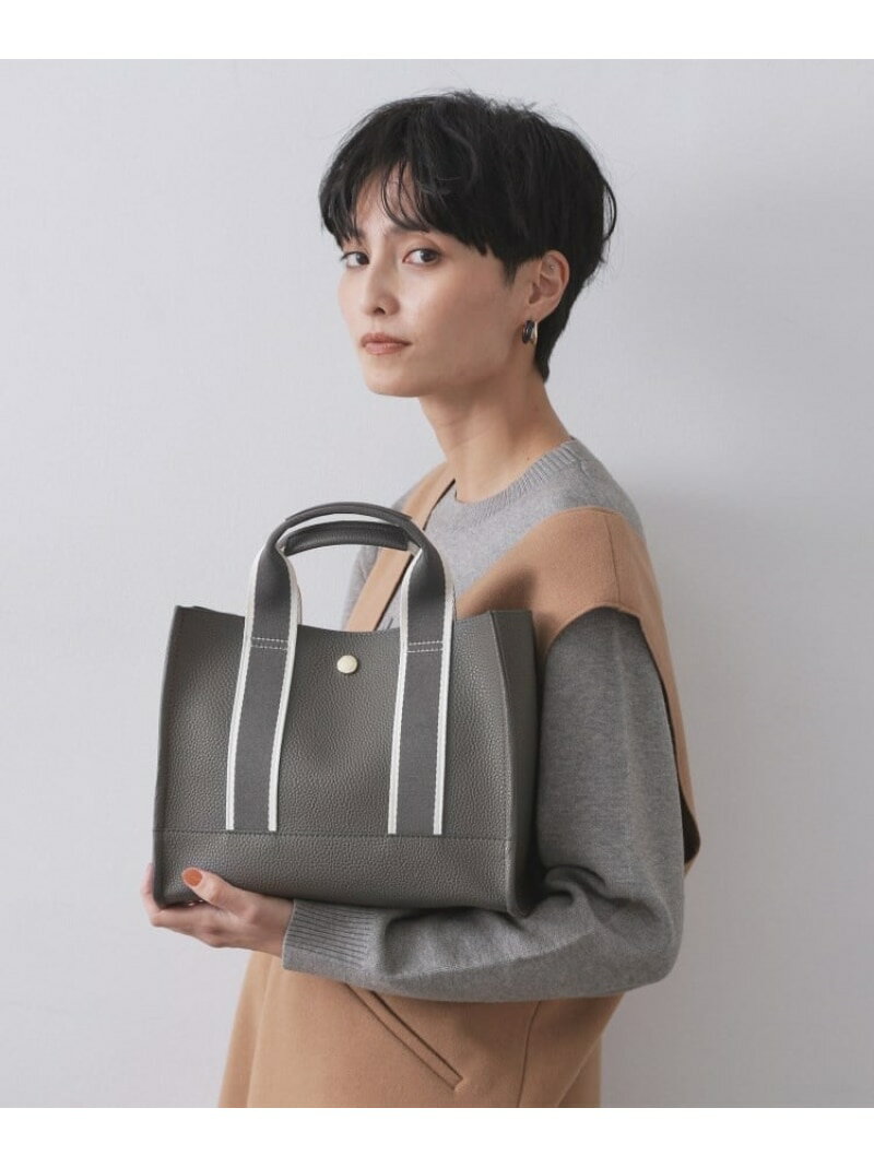 【軽量/2WAY】ラインテープスクエアミドルトートバッグ OPAQUE.CLIP オペークドットクリップ バッグ ト..