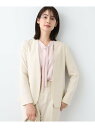 【SALE/5%OFF】【洗える/UVケア/スーツ】ストレッチノーカラージャケット INDIVI インディヴィ スーツ・フォーマル セットアップスーツ ネイビー...