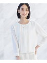 【SALE/30%OFF】春SALE!【洗える/UVケア】ピンタックブラウス INDIVI インディヴィ トップス シャツ・ブラウス ピンク ベージュ ホワイト...