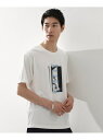 リサイクルアート半袖Tシャツ【接触冷感/洗濯機OK】 THE SHOP TK ザ ショップ ティーケー トップス カットソー・Tシャツ ブルー ホワイト ブラウ...