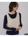 【SALE/20%OFF】スパンコールニットビスチェ【洗濯機洗い可】 OPAQUE.CLIP オペークドットクリップ トップス ニット ブルー ホワイト【RBA...