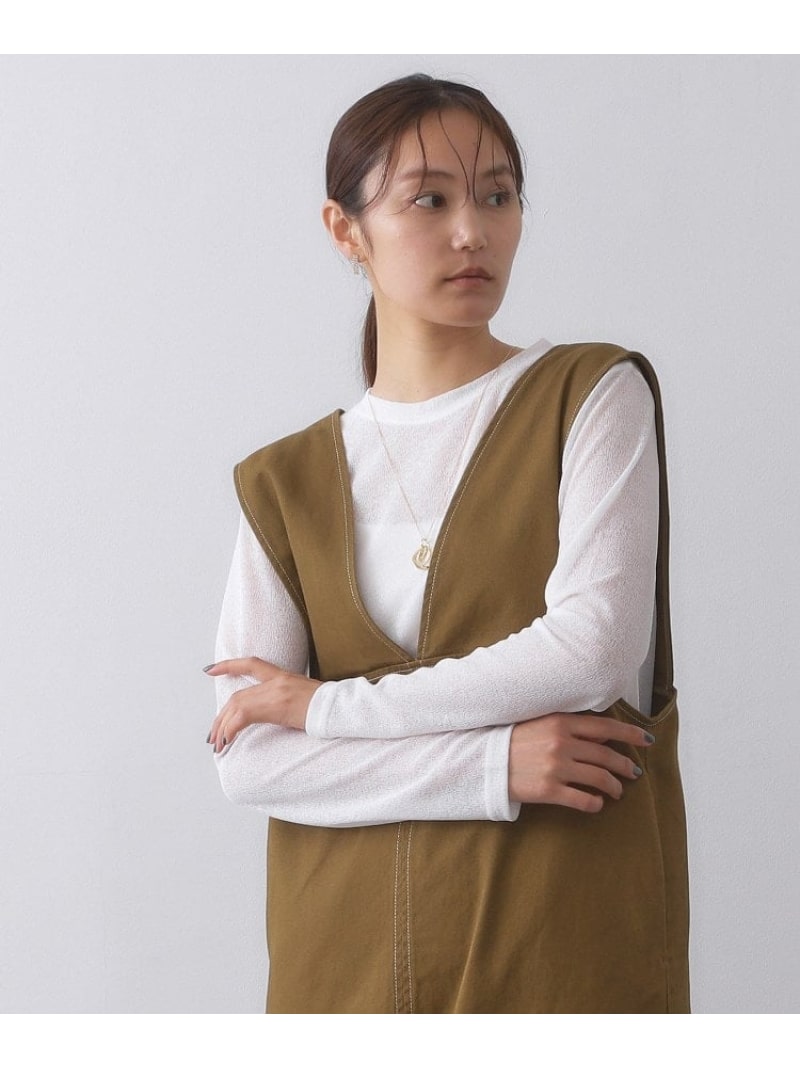 Rakuten - 【SALE／40%OFF】シアーラウンドネックカットソー【洗濯機洗い可】 OPAQUE.CLIP オペークドットクリップ トップス カットソー・Tシャツ グレー ブラック ホワイト イエロー【RBA_E】[Rakuten Fashion]