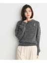 【SALE/20%OFF】シャイニーフェザーニット【洗える】 THE SHOP TK ザ ショップ ティーケー トップス ニット ブラック ベージュ ピンク【R...