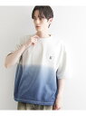 【SALE/5%OFF】グラデーションダイ5分袖カットソー tk.TAKEO KIKUCHI ティーケータケオキクチ トップス カットソー・Tシャツ ネイビー ...