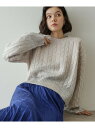 【SALE/30%OFF】箔プリントケーブルニット【洗える】 OPAQUE.CLIP オペークドットクリップ トップス ニット グレー【RBA_E】【送料無料】...