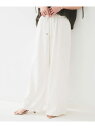【SALE/20%OFF】【ウエストゴム/洗える/オンオフ】ドロストワイドパンツ UNTITLED アンタイトル パンツ その他のパンツ ホワイト グレー カー...