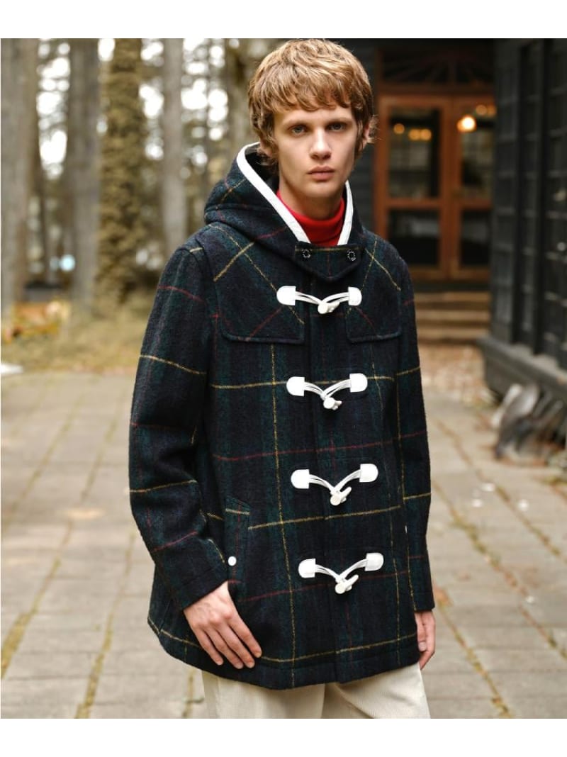 タータンチェック ダッフルジャケット DRESSTERIOR ドレステリア ジャケット・アウター ダッフルコート グリーン【先行予約】*【送料無料】[Rakuten Fashion]のサムネイル