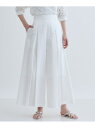 【SALE/30%OFF】【セットアップ可能】ペーパーライクタックフレアパンツ GALLEST インディヴィ パンツ その他のパンツ ブラック ベージュ ホワイ...