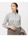 【SALE/30%OFF】【通勤スーツ/入卒/セレモニー】幾何柄ボウタイブラウス UNTITLED アンタイトル トップス シャツ・ブラウス グレー ブラウン【...