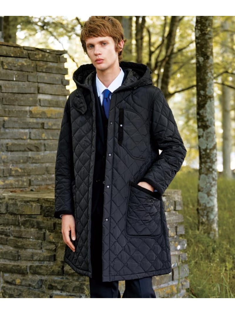 キルティング フーデット コート DRESSTERIOR ドレステリア ジャケット・アウター その他のジャケット・アウター ブラック【送料無料】[Rakuten Fashion]のサムネイル