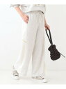 【SALE/20%OFF】【洗える/S-LL】スウェットライン配色イージーパンツ SHOO・LA・RUE シューラルー パンツ その他のパンツ ブラック【RBA...