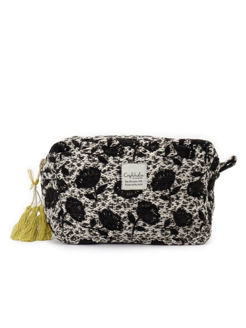 インド製ジャカードマチ付きポーチ SHOO・LA・RUE シューラルー 財布・ポーチ・ケース ポーチ ベージュ..