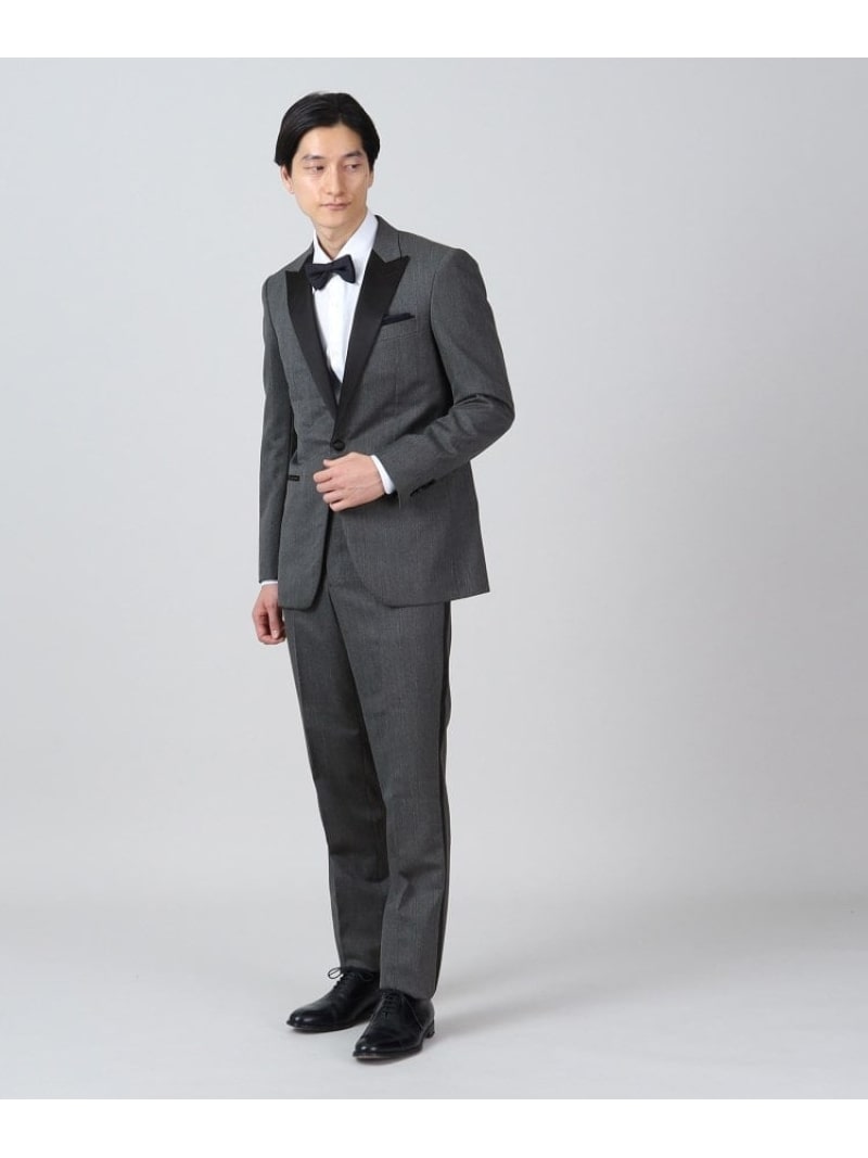 【SALE／20%OFF】【FORMAL】ピークドラペル タキシードクロス スーツ TAKEO KIKUCHI タケオキクチ スーツ・フォーマル セットアップスーツ グレー ブラック【RBA_E】【送料無料】[Rakuten Fashion]