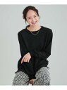 【SALE/20%OFF】【洗える】一枚でもインナーでも やわらか起毛長袖トップス SHOO・LA・RUE シューラルー トップス カットソー・Tシャツ ホワイ...