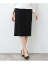 【洗える/UVケア/スーツ】ストレッチストレートラインスカート INDIVI インディヴィ スカート その他のスカート ブラック ネイビー【送料無料】[Raku...