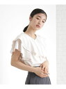 【SALE/20%OFF】フリルデザインブラウス【接触冷感/洗濯機OK/セットアップ可】 THE SHOP TK ザ ショップ ティーケー トップス シャツ・ブ...