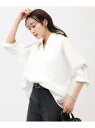 【SALE/60%OFF】【洗える/一枚で着映え/ゆったり】7分袖フォルムシャツ UNTITLED アンタイトル トップス シャツ・ブラウス グレー ホワイト【...
