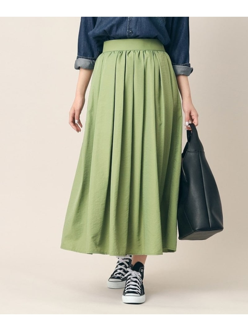 ワッシャースカート(XS~L) Dessin デッサン スカート その他のスカート グリーン ホワイト ブルー