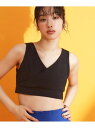 【mizugiwa/ラッシュガード】パット入りリボンビスチェ/セットアップ可/接触冷感/UVケア/洗える THE SHOP TK ザ ショップ ティーケー トッ...