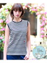 【SALE/20%OFF】【接触冷感/抗菌防臭/消臭】アイスクリアコットンボーダーノースリーブ DRESSTERIOR ドレステリア トップス カットソー・Tシ...