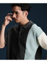【SALE/30%OFF】パネルニットポロシャツ THE SHOP TK ザ ショップ ティーケー トップス ポロシャツ グレー ベージュ【RBA_E】【送料無...