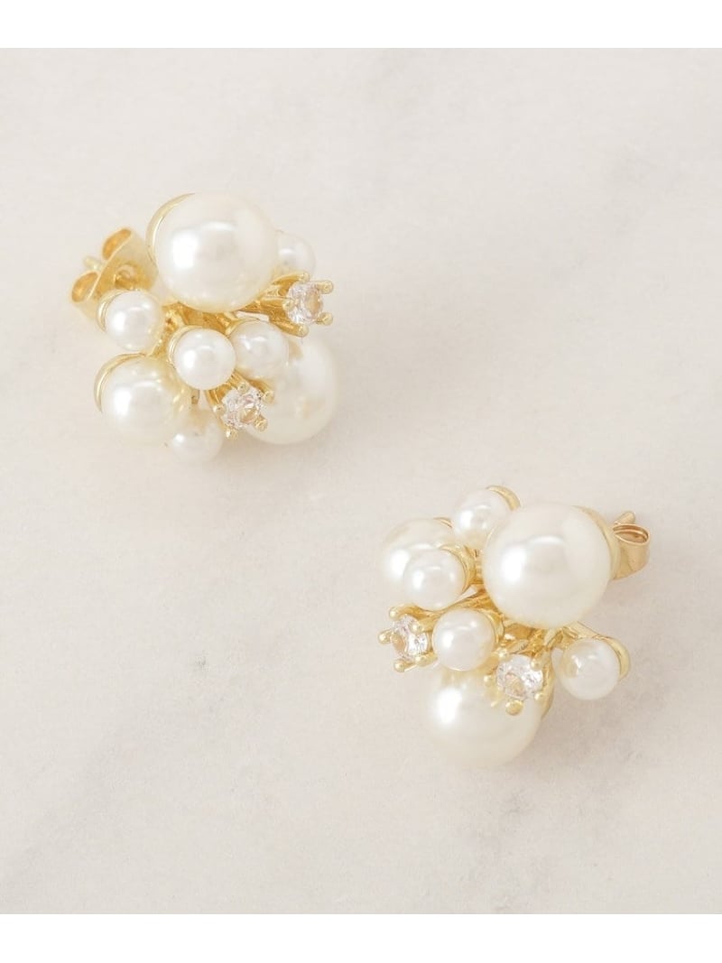 パール調ビジューピアス Couture Brooch クチュールブローチ アクセサリー・腕時計 ピアス ゴールド[Rakuten Fashion]のサムネイル