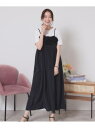 【SALE/30%OFF】【手洗い可】ワッシャーサテンキャミワンピース ITS' DEMO イッツデモ ワンピース・ドレス ワンピース カーキグリーン ブラック...