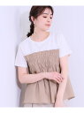 【SALE/20%OFF】【洗える/S-LL】大人に似合う ビスチェ風ドッキングトップス SHOO・LA・RUE シューラルー トップス カットソー・Tシャツ ...