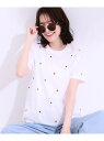 【SALE/30%OFF】【S-LL】選べる4柄 デザイン刺繍アソートTシャツ SHOO・LA・RUE シューラルー トップス カットソー・Tシャツ グレー ネ...