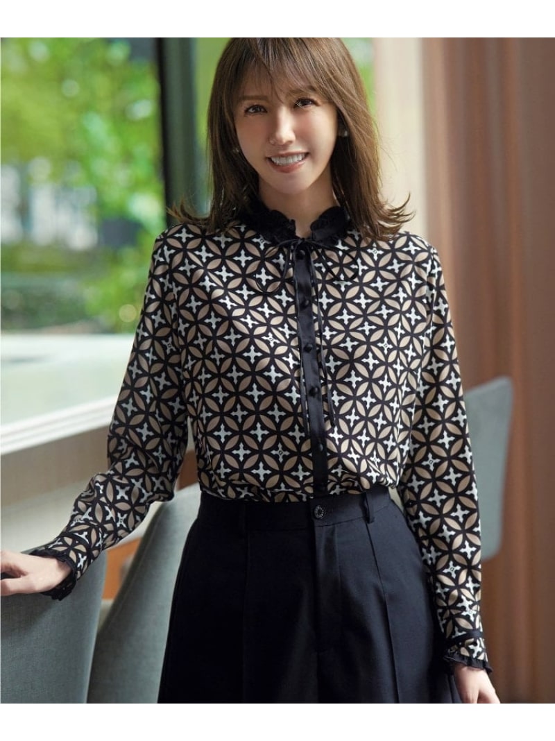 【モデル美香*DRESSTERIOR】コラボレーション オーバーラップサークルブラウス DRESSTERIOR ドレステリア トップス シャツ・ブラウス グレー【送料無料】[Rakuten Fashion]のサムネイル