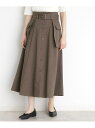 【SALE/30%OFF】フラップベルト付きスカート【洗える】 THE SHOP TK ザ ショップ ティーケー スカート ロング・マキシスカート カーキグリー...